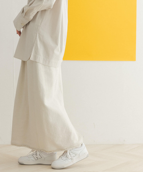 FORK&SPOON（フォークアンドスプーン）の「FORK&SPOON　リサイクルヤーンスウェットスカート（スカート・レディース・チャコールグレー/アイボリー/ブルー系その他・ONE）」の15枚目の写真