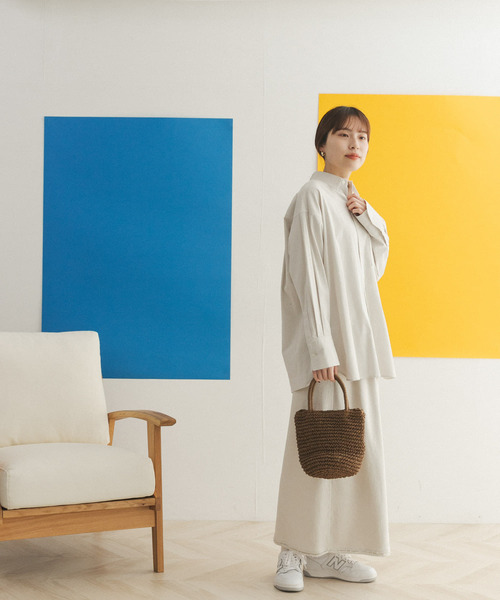 FORK&SPOON（フォークアンドスプーン）の「FORK&SPOON　リサイクルヤーンスウェットスカート（スカート・レディース・チャコールグレー/アイボリー/ブルー系その他・ONE）」の19枚目の写真