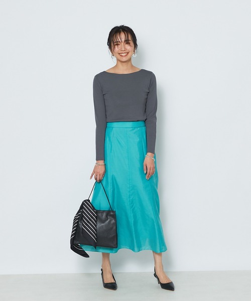 RIVE DROITE(リヴドロワ)の「BASICレザーワンハンドルバッグ(トートバッグ・レディース・ブラック/グリーン・FREE)」の3枚目の写真