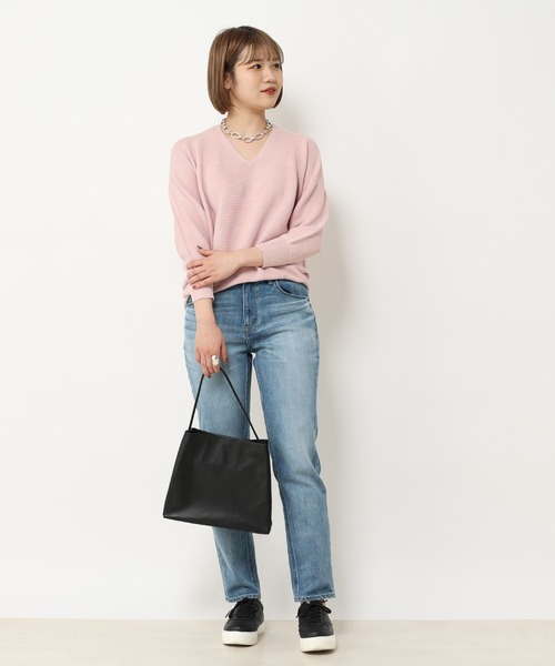 RIVE DROITE(リヴドロワ)の「BASICレザーワンハンドルバッグ(トートバッグ・レディース・ブラック/グリーン・FREE)」の4枚目の写真