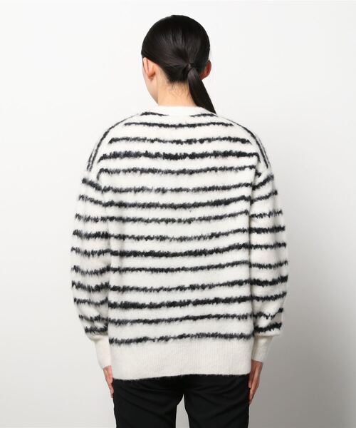 ALLSAINTS（オールセインツ）の「ROSCO JUMPER | ROSCO ニット・セーター（ニット/セーター・レディース・ホワイト×ブラック/ライラック系・XS/M/S）」の5枚目の写真