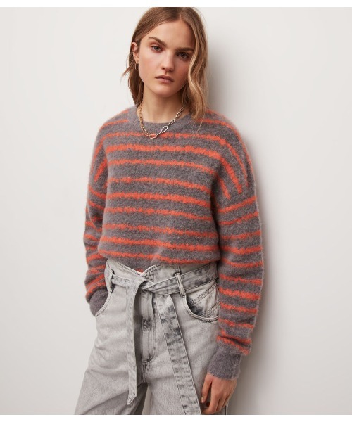 ALLSAINTS（オールセインツ）の「ROSCO JUMPER | ROSCO ニット・セーター（ニット/セーター・レディース・ホワイト×ブラック/ライラック系・XS/M/S）」の10枚目の写真