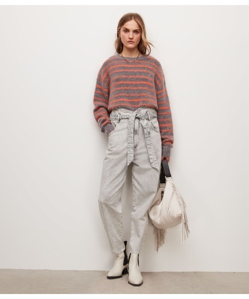 ALLSAINTS（オールセインツ）の「ROSCO JUMPER | ROSCO ニット・セーター（ニット/セーター・レディース・ホワイト×ブラック/ライラック系・XS/M/S）」の11枚目の写真