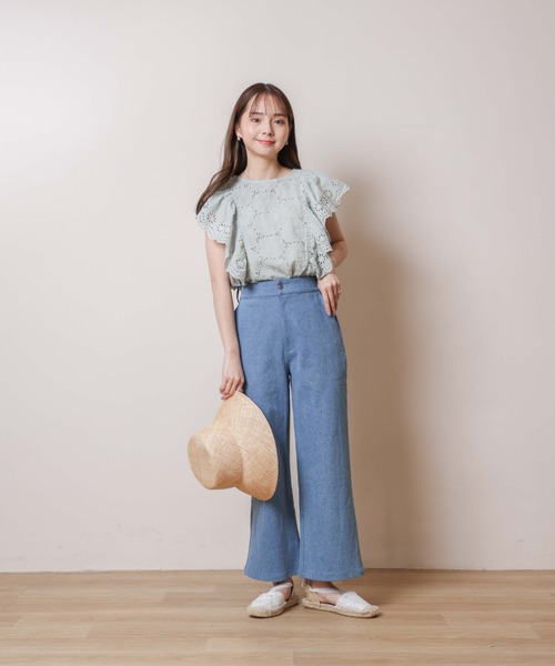 flower（フラワー）の「タイニーバギーパンツ（その他パンツ・レディース・ブルー・SMALL/MEDIUM）」の11枚目の写真