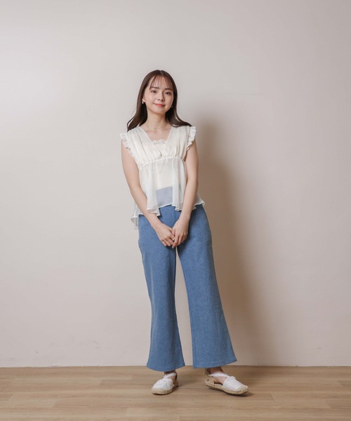 flower（フラワー）の「タイニーバギーパンツ（その他パンツ・レディース・ブルー・SMALL/MEDIUM）」の7枚目の写真