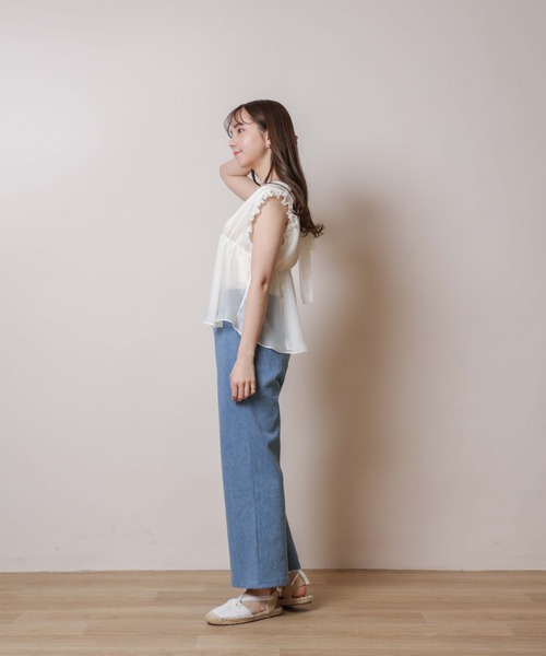 flower（フラワー）の「タイニーバギーパンツ（その他パンツ・レディース・ブルー・SMALL/MEDIUM）」の3枚目の写真