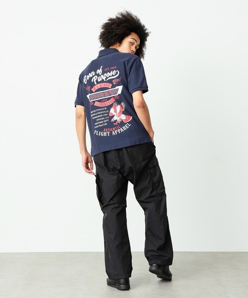 Alpha Industries(アルファインダストリーズ)の「ミリタリープリントポロシャツ(ポロシャツ・メンズ・ホワイト/ブラック/ネイビー・MEDIUM/LARGE/X-LARGE)」の10枚目の写真