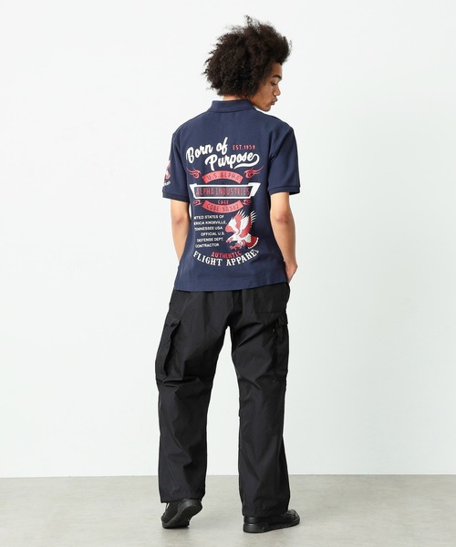 Alpha Industries(アルファインダストリーズ)の「ミリタリープリントポロシャツ(ポロシャツ・メンズ・ホワイト/ブラック/ネイビー・MEDIUM/LARGE/X-LARGE)」の12枚目の写真