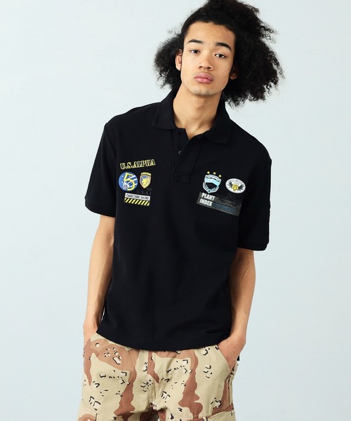 Alpha Industries(アルファインダストリーズ)の「ミリタリープリントポロシャツ(ポロシャツ・メンズ・ホワイト/ブラック/ネイビー・MEDIUM/LARGE/X-LARGE)」の14枚目の写真