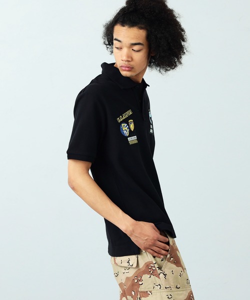 Alpha Industries(アルファインダストリーズ)の「ミリタリープリントポロシャツ(ポロシャツ・メンズ・ホワイト/ブラック/ネイビー・MEDIUM/LARGE/X-LARGE)」の16枚目の写真