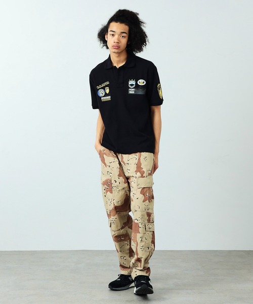 Alpha Industries(アルファインダストリーズ)の「ミリタリープリントポロシャツ(ポロシャツ・メンズ・ホワイト/ブラック/ネイビー・MEDIUM/LARGE/X-LARGE)」の18枚目の写真