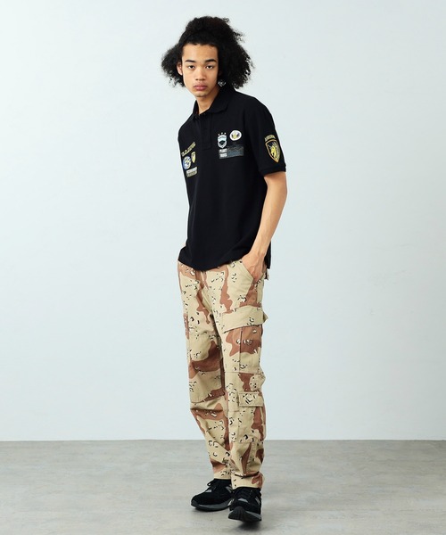 Alpha Industries(アルファインダストリーズ)の「ミリタリープリントポロシャツ(ポロシャツ・メンズ・ホワイト/ブラック/ネイビー・MEDIUM/LARGE/X-LARGE)」の19枚目の写真