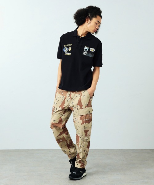 Alpha Industries(アルファインダストリーズ)の「ミリタリープリントポロシャツ(ポロシャツ・メンズ・ホワイト/ブラック/ネイビー・MEDIUM/LARGE/X-LARGE)」の20枚目の写真