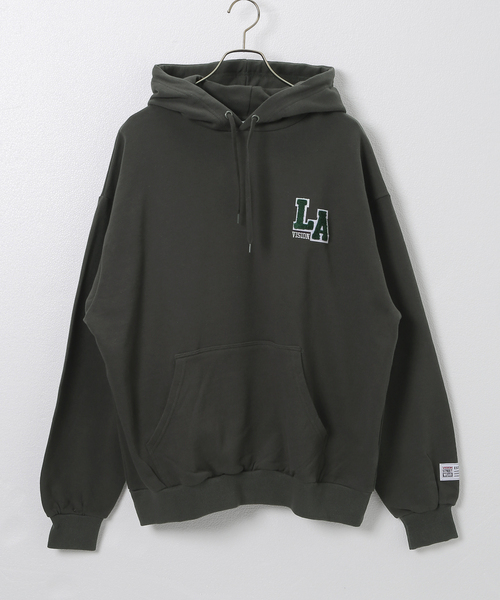 B.C STOCK(ベーセーストック)の「【VISION / ビジョン】別注 BB LOGO SWEAT フーディ(パーカー・メンズ・グリーン/ホワイト系その他/ブラック系その他・MEDIUM/LARGE)」の2枚目の写真