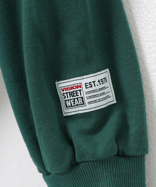 B.C STOCK(ベーセーストック)の「【VISION / ビジョン】別注 BB LOGO SWEAT フーディ(パーカー・メンズ・グリーン/ホワイト系その他/ブラック系その他・MEDIUM/LARGE)」の9枚目の写真