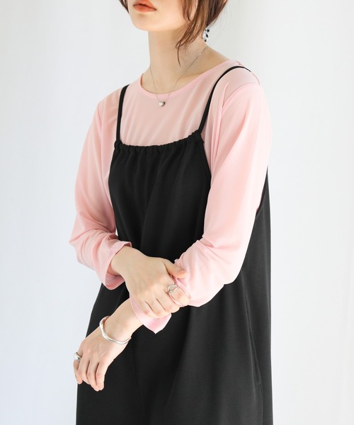 select MOCA(セレクトモカ)の「ホルターネックバックリボンリラックスサロペット(サロペット/オーバーオール・レディース・ブラック/モカ・FREE)」の7枚目の写真
