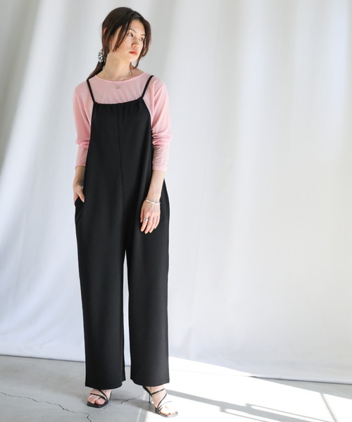 ホルターネックバックリボンリラックスサロペット（サロペット