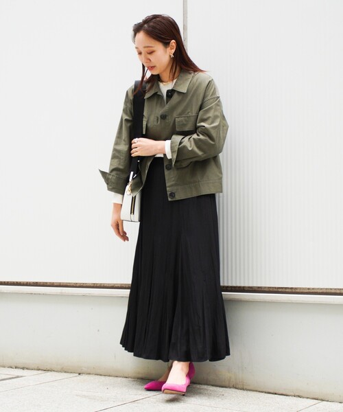 UNTITLED（アンタイトル）の「◆【STORYweb掲載】パウダーロングスカート【洗える】（スカート・レディース・ブラック/ベージュ/ダークグレー・00/42/44/01/46/02/04/03/48）」の21枚目の写真