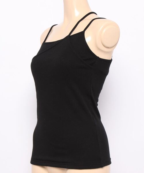 KOBE LETTUCE(コウベレタス)の「カップ付きデザインキャミソール(キャミソール・レディース・ブラック/アイボリー/モカ/テラコッタ・FREE)」の5枚目の写真