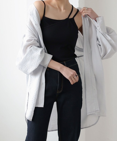 KOBE LETTUCE(コウベレタス)の「カップ付きデザインキャミソール(キャミソール・レディース・ブラック/アイボリー/モカ/テラコッタ・FREE)」の14枚目の写真