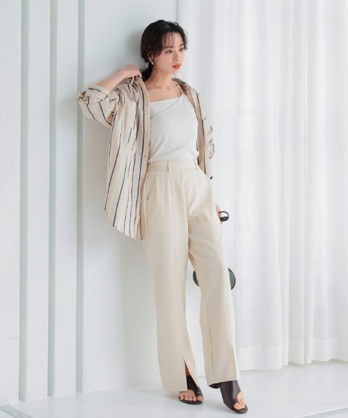 KOBE LETTUCE(コウベレタス)の「カップ付きデザインキャミソール(キャミソール・レディース・ブラック/アイボリー/モカ/テラコッタ・FREE)」の11枚目の写真