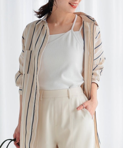 KOBE LETTUCE(コウベレタス)の「カップ付きデザインキャミソール(キャミソール・レディース・ブラック/アイボリー/モカ/テラコッタ・FREE)」の12枚目の写真