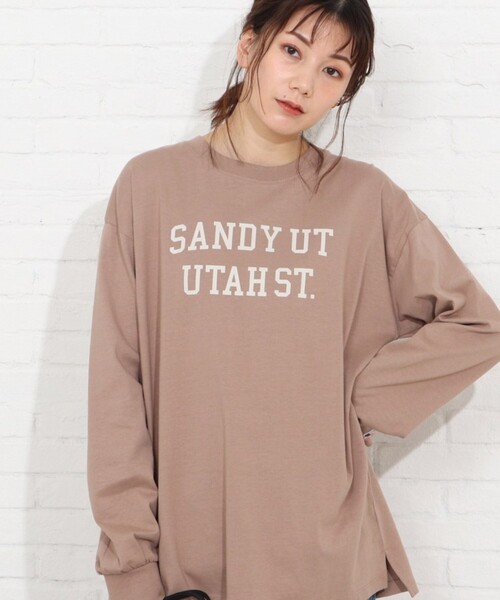 SHOO・LA・RUE（シューラルー）の「◆USAコットンプリントロンT（Tシャツ/カットソー・レディース・ブラック/ホワイト系その他/ホワイト系その他4/ベージュ系その他2/ホワイト系/ライトグリーン系・02/03/04）」の5枚目の写真