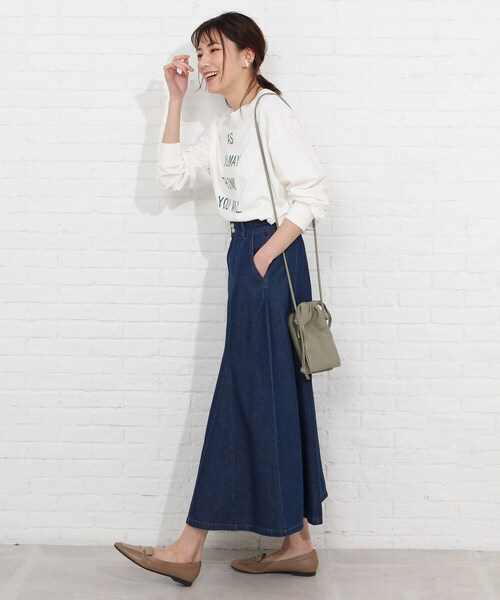 SHOO・LA・RUE（シューラルー）の「◆USAコットンプリントロンT（Tシャツ/カットソー・レディース・ブラック/ホワイト系その他/ホワイト系その他4/ベージュ系その他2/ホワイト系/ライトグリーン系・02/03/04）」の7枚目の写真