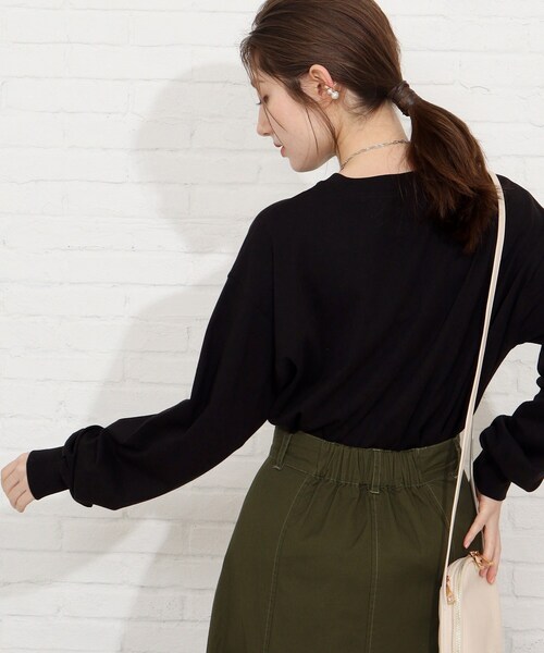 SHOO・LA・RUE（シューラルー）の「◆USAコットンプリントロンT（Tシャツ/カットソー・レディース・ブラック/ホワイト系その他/ホワイト系その他4/ベージュ系その他2/ホワイト系/ライトグリーン系・02/03/04）」の12枚目の写真