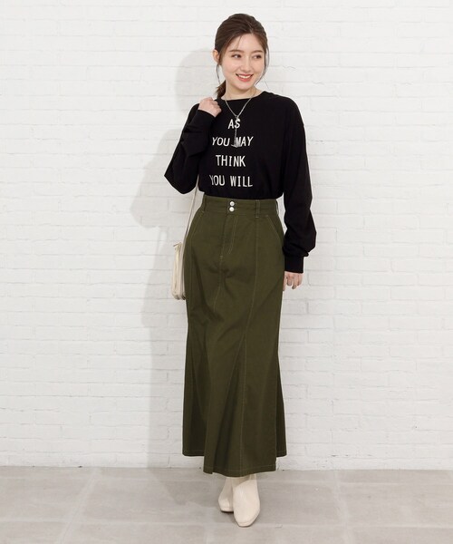 SHOO・LA・RUE（シューラルー）の「◆USAコットンプリントロンT（Tシャツ/カットソー・レディース・ブラック/ホワイト系その他/ホワイト系その他4/ベージュ系その他2/ホワイト系/ライトグリーン系・02/03/04）」の13枚目の写真