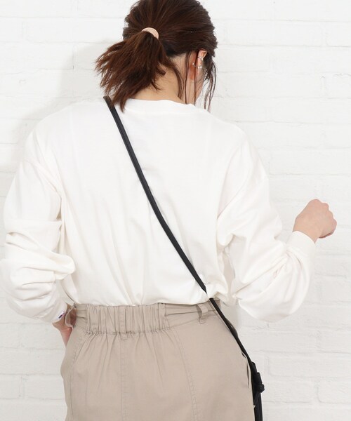 SHOO・LA・RUE（シューラルー）の「◆USAコットンプリントロンT（Tシャツ/カットソー・レディース・ブラック/ホワイト系その他/ホワイト系その他4/ベージュ系その他2/ホワイト系/ライトグリーン系・02/03/04）」の17枚目の写真