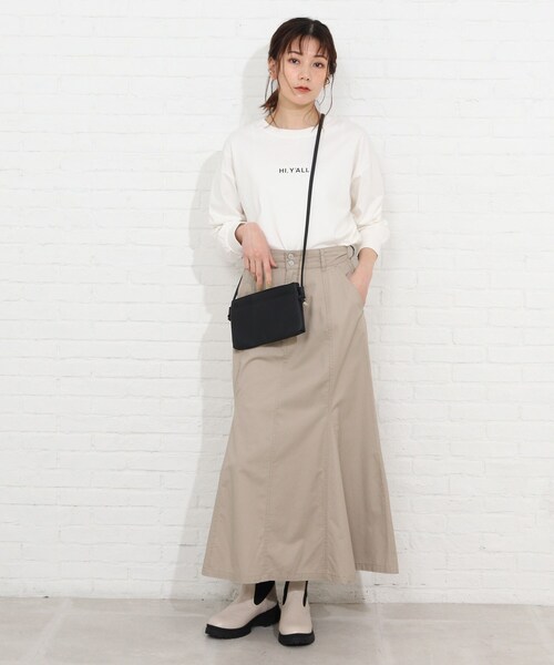 SHOO・LA・RUE（シューラルー）の「◆USAコットンプリントロンT（Tシャツ/カットソー・レディース・ブラック/ホワイト系その他/ホワイト系その他4/ベージュ系その他2/ホワイト系/ライトグリーン系・02/03/04）」の18枚目の写真