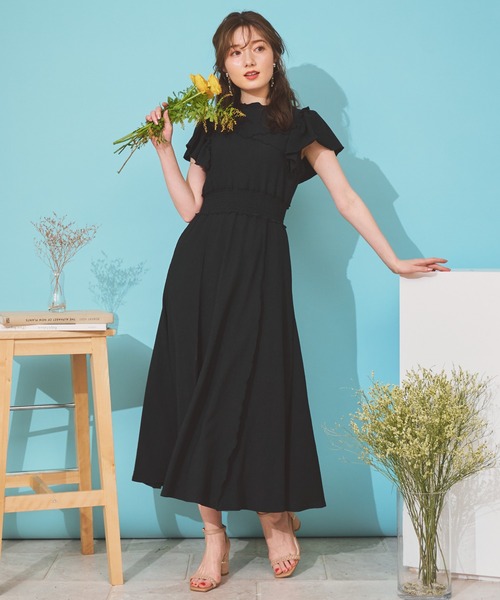 NOELA(ノエラ)の「【WEB限定】メロー切替ワンピース(ワンピース・レディース・ベージュ/その他1/ブラック・M/S)」の10枚目の写真