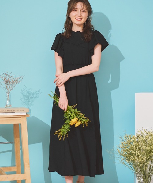 NOELA(ノエラ)の「【WEB限定】メロー切替ワンピース(ワンピース・レディース・ベージュ/その他1/ブラック・M/S)」の12枚目の写真