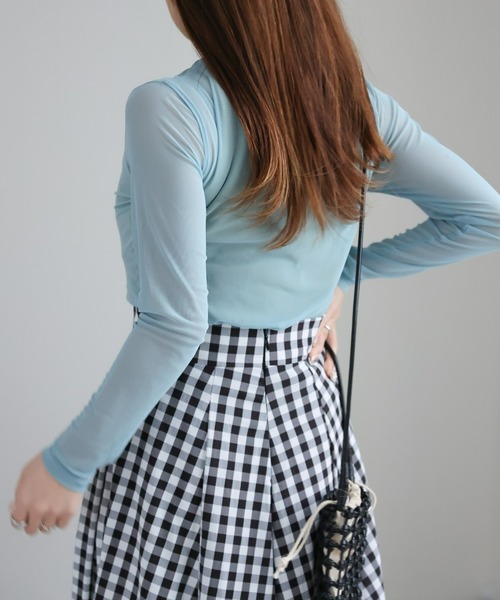 sakishimatokyo（サキシマトーキョー）の「シアートップス（Tシャツ/カットソー・レディース・ホワイト/ブラック/オレンジ/グリーン/アイボリー/ライトブルー/チャコールグレー/パープル・FREE）」の16枚目の写真