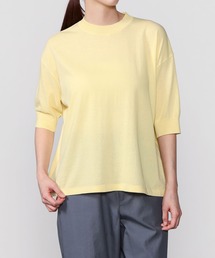 MEYAME | コットンニット ハーフスリーブTシャツ WOMEN