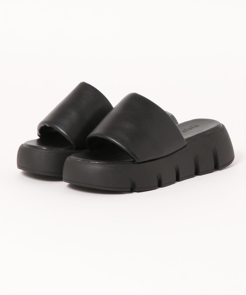 alala（アララ）の「厚底シャークソールクッションスポサン　◇（サンダル・レディース・ブラック/グリーン/アイボリー・LL/S/M/L）」の7枚目の写真