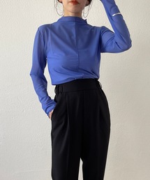wee9s（ウィークス）の「center line sheer tops / センターラインシアートップス（Tシャツ/カットソー）」