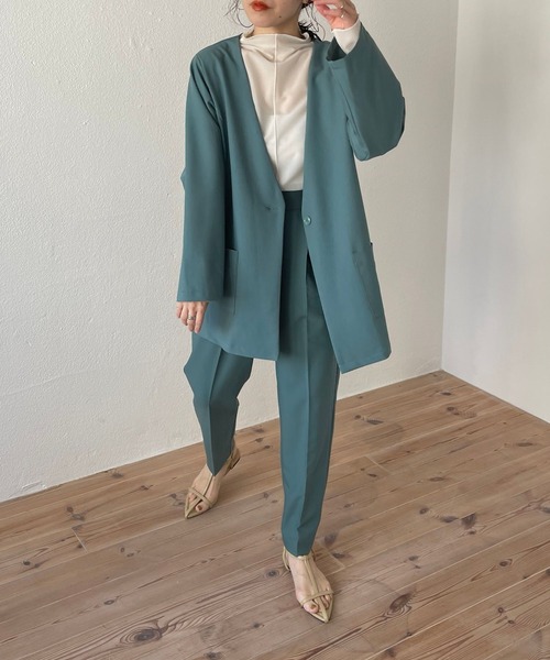 wee9s（ウィークス）の「center line sheer tops / センター