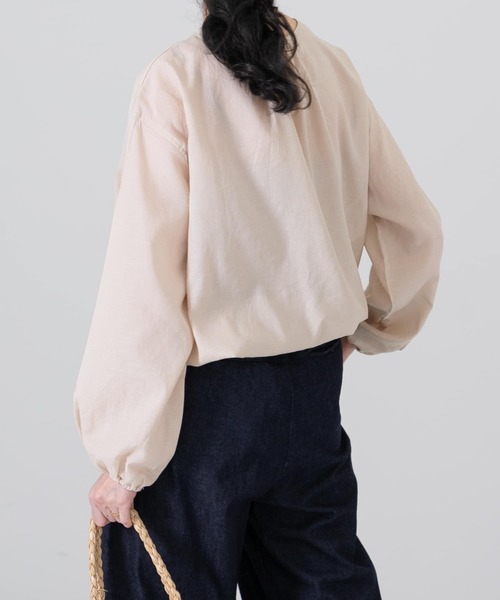 かぐれ（カグレ）の「スラブローンカーディガン（カーディガン/ボレロ・レディース・ブラック/ベージュ/ブルー・FREE）」の8枚目の写真