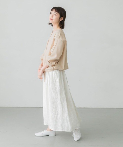 かぐれ（カグレ）の「スラブローンカーディガン（カーディガン/ボレロ・レディース・ブラック/ベージュ/ブルー・FREE）」の5枚目の写真