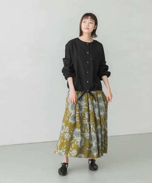 かぐれ（カグレ）の「スラブローンカーディガン（カーディガン/ボレロ・レディース・ブラック/ベージュ/ブルー・FREE）」の6枚目の写真