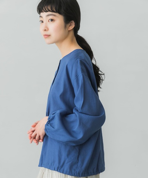 かぐれ（カグレ）の「スラブローンカーディガン（カーディガン/ボレロ・レディース・ブラック/ベージュ/ブルー・FREE）」の7枚目の写真