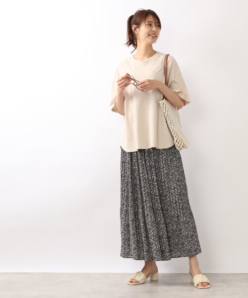 DRESKIP（ドレスキップ）の「◆【遮熱/接触冷感/UVカット】AIR SHIELDオ－バ－サイズTシャツ（Tシャツ/カットソー・レディース・ピンク系/オフホワイト/ライトベージュ/ブラック系2/グレー系その他・02/04/03）」の9枚目の写真