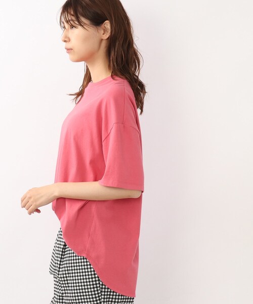 DRESKIP（ドレスキップ）の「◆【遮熱/接触冷感/UVカット】AIR SHIELDオ－バ－サイズTシャツ（Tシャツ/カットソー・レディース・ピンク系/オフホワイト/ライトベージュ/ブラック系2/グレー系その他・02/04/03）」の14枚目の写真