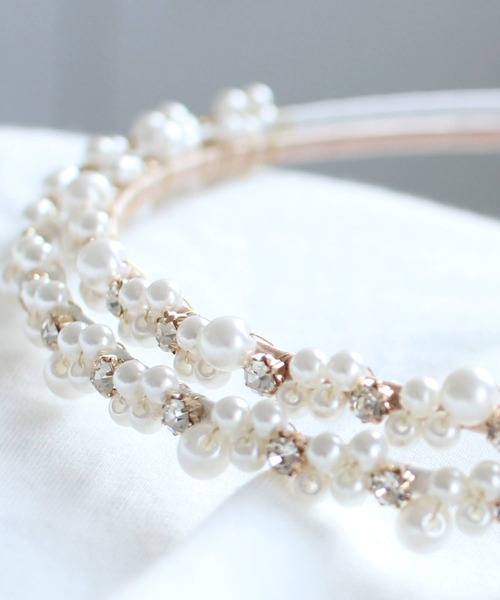 Rora（ローラ）の「マリアン パールカチューシャ (2color)（カチューシャ・キッズ・ベージュ/ホワイト・FREE）」の5枚目の写真