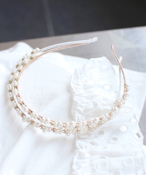 Rora（ローラ）の「マリアン パールカチューシャ (2color)（カチューシャ・キッズ・ベージュ/ホワイト・FREE）」の8枚目の写真