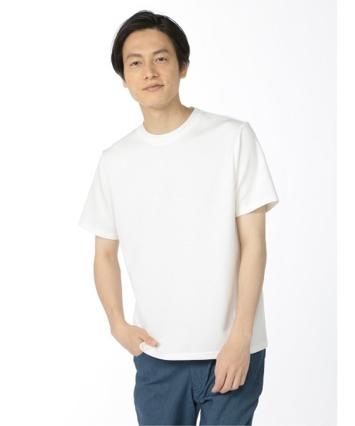 TAKA-Q(タカキュー)の「【ストレッチ 接触冷感 吸汗速乾】タカキュー 「至福」のTシャツ(Tシャツ/カットソー・メンズ・スカイブルー/グリーン/グレー系その他2/キャメル/ホワイト/ベージュ・X-LARGE/LARGE/MEDIUM/S)」の2枚目の写真
