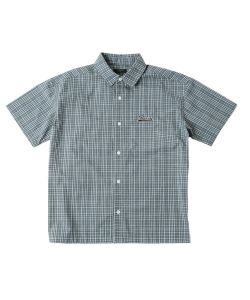 GLAZOS（グラソス）の「アソートチェック・オーバーサイズ刺繍ロゴ半袖シャツ（シャツ/ブラウス・キッズ・ブラック/グレー・170cm/140cm/150cm/160cm/130cm）」の4枚目の写真