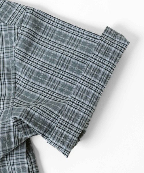 GLAZOS（グラソス）の「アソートチェック・オーバーサイズ刺繍ロゴ半袖シャツ（シャツ/ブラウス・キッズ・ブラック/グレー・170cm/140cm/150cm/160cm/130cm）」の13枚目の写真